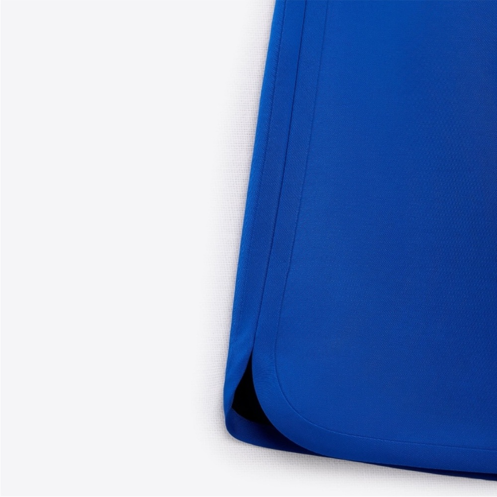 New ZARA SHORT SATIN EFFECT BLUE MINI SKIRT SIZE S 2143/248/420 - Picture 15 of 16